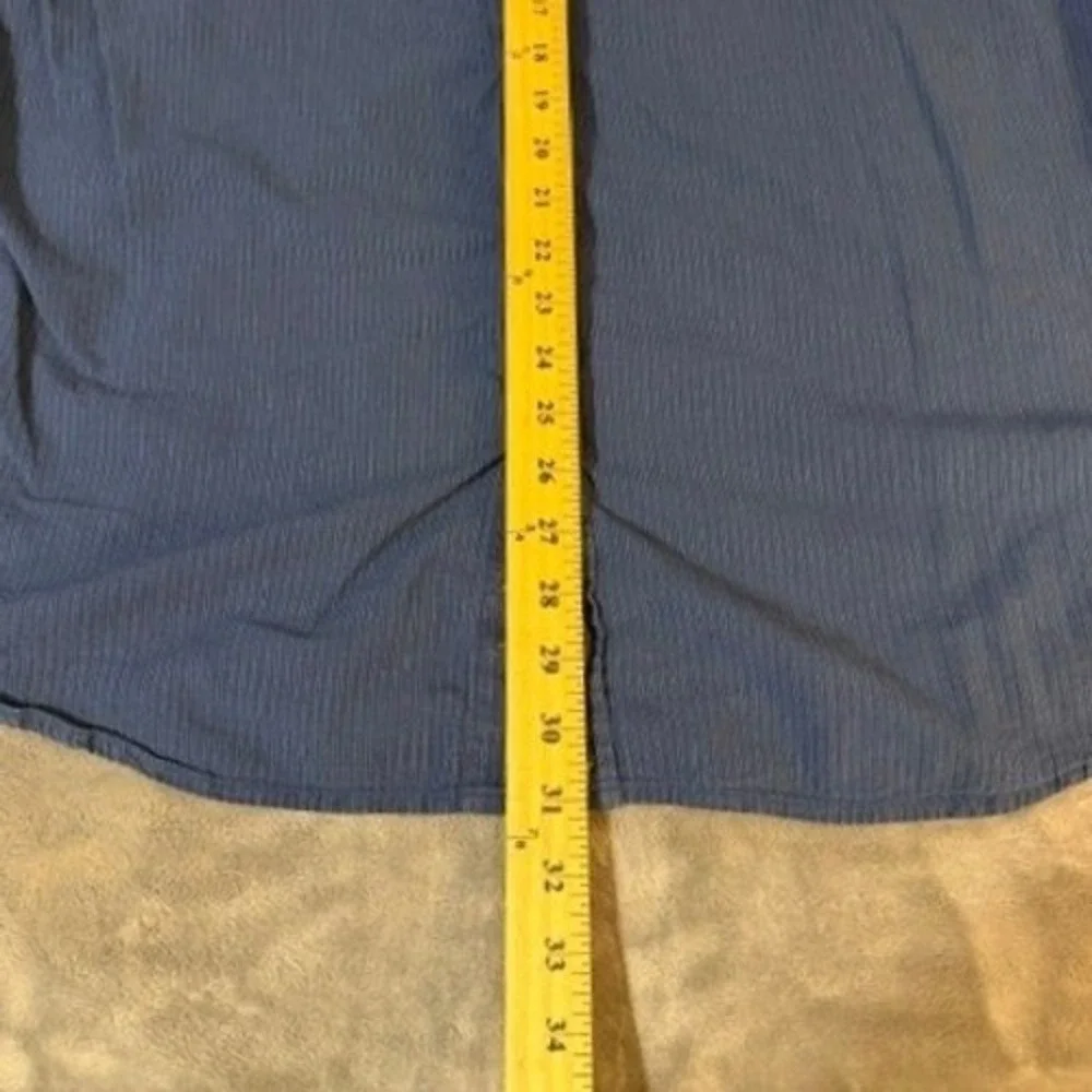The North Face Mens Blue Seersucker Striped Long Sleeve Button Down Shirt XLAP6V